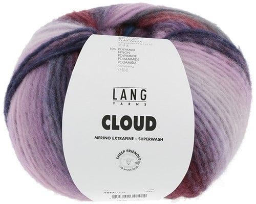 Lang Yarns Cloud 018 Lilac/Petrol/Pink