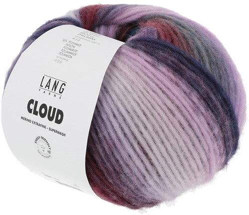 Lang Yarns Cloud 018 Lilac/Petrol/Pink-2