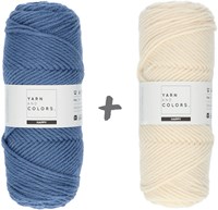 Dream Roll Cushion 4.0 Crochet Kit 10 Denim & Cream