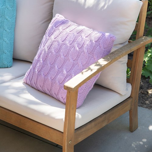 Knitted Cable Cushion Knitting Kit-3