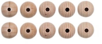 Wooden Beads Set 10 Pieces 10 mm