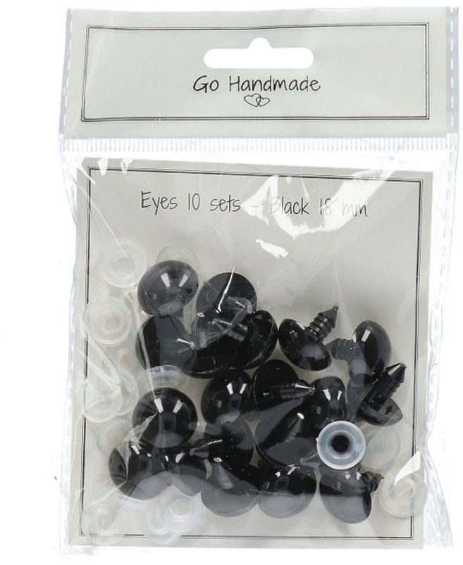 Safety Eyes Black 10 Pair 