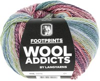 Lang Yarns Footprints 0014 Blue/Wine/Rose