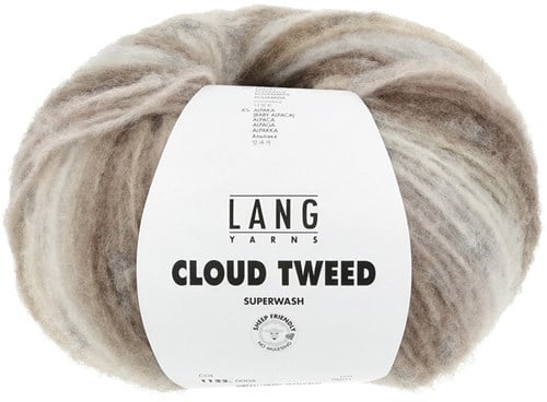 Lang Yarns Cloud Tweed 008 Beige/Camel//Brown