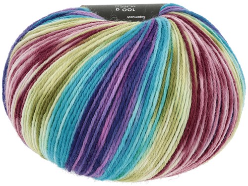 Lang Yarns Move 0007 turquoise/rood/geel