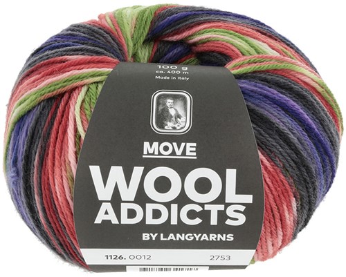 Lang Yarns Move 012 Purple/Red/Green