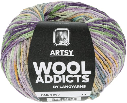 Lang Yarns Artsy 009 Purple/Green/Orange/Blue
