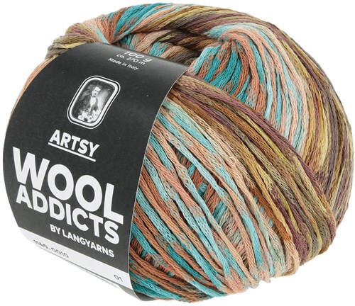 Lang Yarns Artsy 010 Brown/Blue/Ocre/Lilac-2