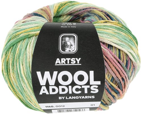 Lang Yarns Artsy 012 Green/Yellow/Pink/Petrol