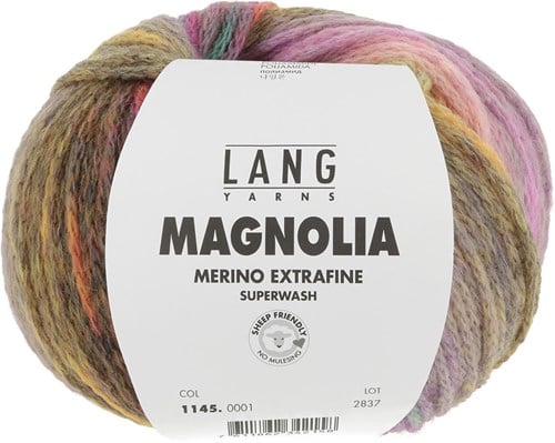 Lang Yarns Magnolia 001 Mustard Yellow/Grey/Fuchsia