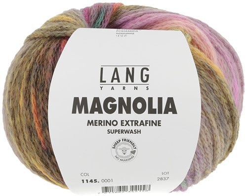 Lang Yarns Magnolia 001 Mustard Yellow/Grey/Fuchsia