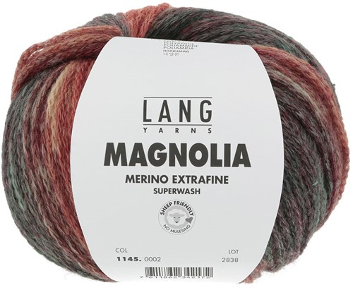 Lang Yarns Magnolia 002 Orange/Red/Grey