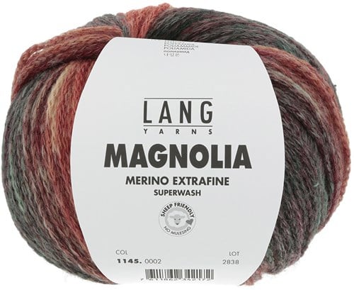 Lang Yarns Magnolia 002 Orange/Red/Grey