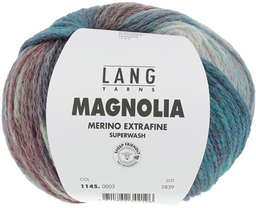 Lang Yarns Magnolia 003 Turquoise/Red/Green