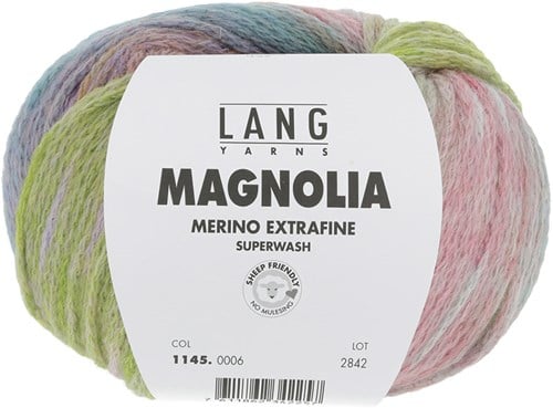 Lang Yarns Magnolia 006 Light Green/Bleu/Orange