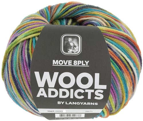 Lang Yarns Move 8-Fach 0003 Turquoise/Pink/Yellow