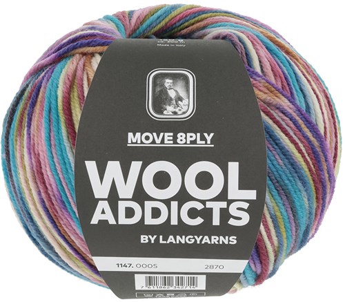 Lang Yarns Move 8-Fach 005 Purple/Turquoise/Offwhite