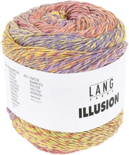 Lang Yarns Illusion 0001 Rose/Yellow/Lilac/Orange-3