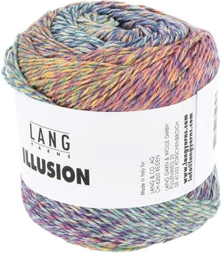 Lang Yarns Illusion 0002 Lilac/Petrol/Yellow/Light Blue-2