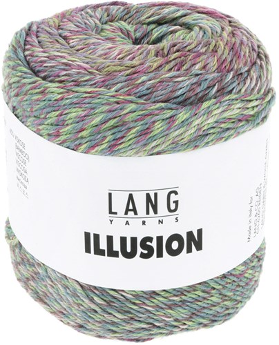 Lang Yarns Illusion 0003 Fuchsia/Green/Blue