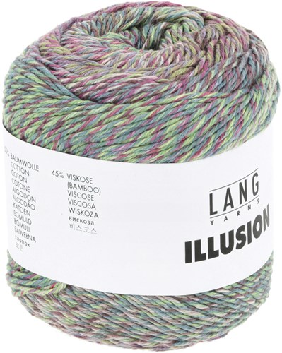 Lang Yarns Illusion 0003 Fuchsia/Green/Blue-3