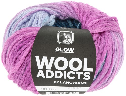 Lang Yarns Glow 0051 Fuchsia/Blue