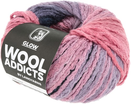Lang Yarns Glow 0056 Navy/Coral-2