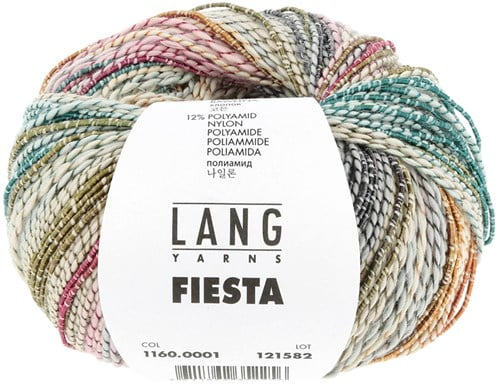 Lang Yarns Fiesta 0001 Aqua/Rose/Grey/Yellow