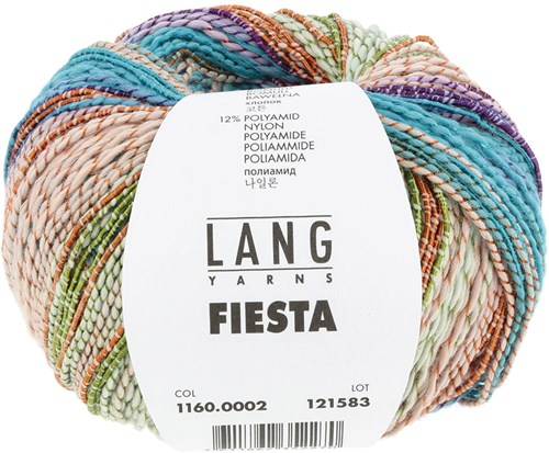 Lang Yarns Fiesta 0002 Light Blue/Pink/Green/Orange