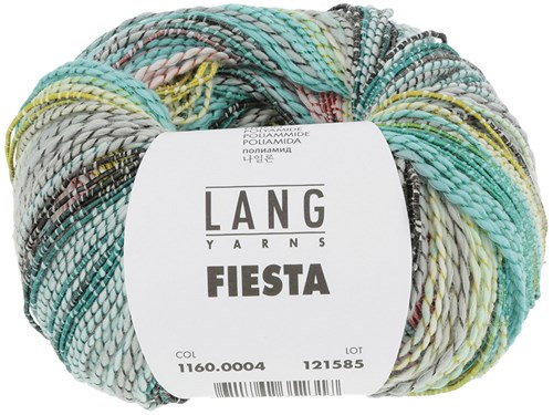 Lang Yarns Fiesta 0004 Turquoise/Aqua/Grey/Salmon