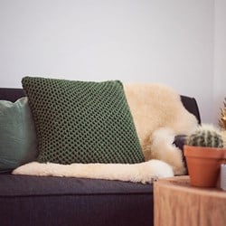 Knitting Pattern Honeycomb Brioche Pillow
