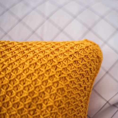 Tunisian Smock Stitch Cushion Crochet Kit 5 Limestone-3