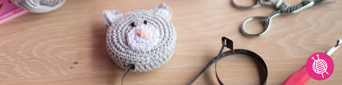 Cat Tape Measure Cover - Free Crochet Pattern