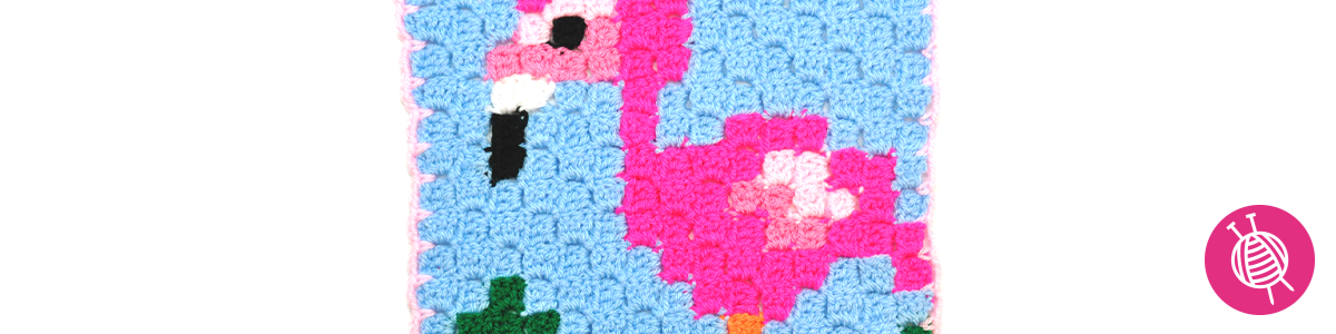 Corner to Corner Crochet: A cheerful flamingo