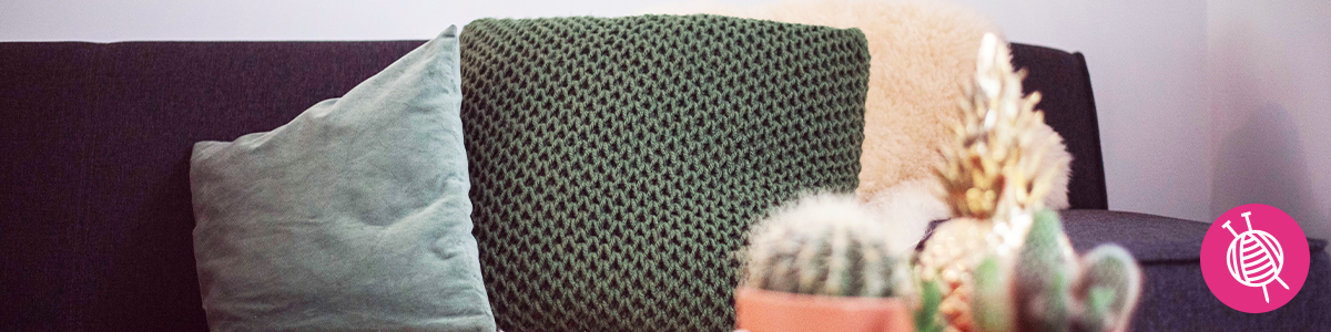 Honeycomb Brioche Cushion - Free Knitting Pattern