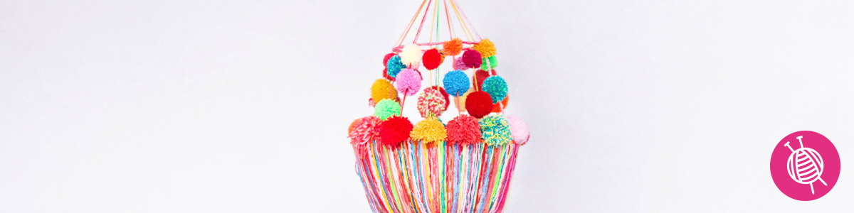 Pompon Chandelier - The best project for using leftover yarns!