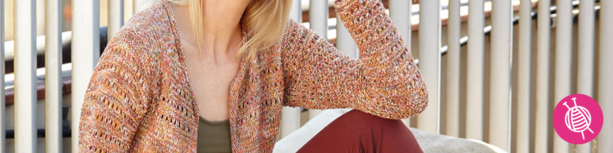 Knit a cardigan of Cotton Vintage