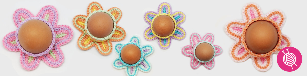Crocheted egg cups for Easter