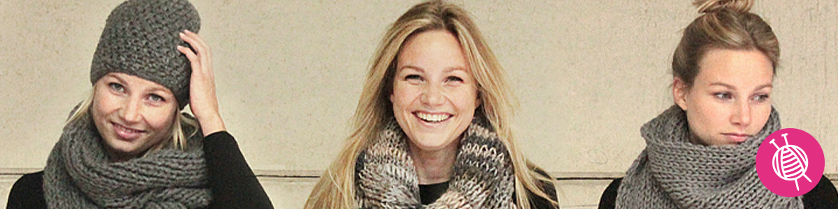 Knit a scarf: three different warm scarfs for winter