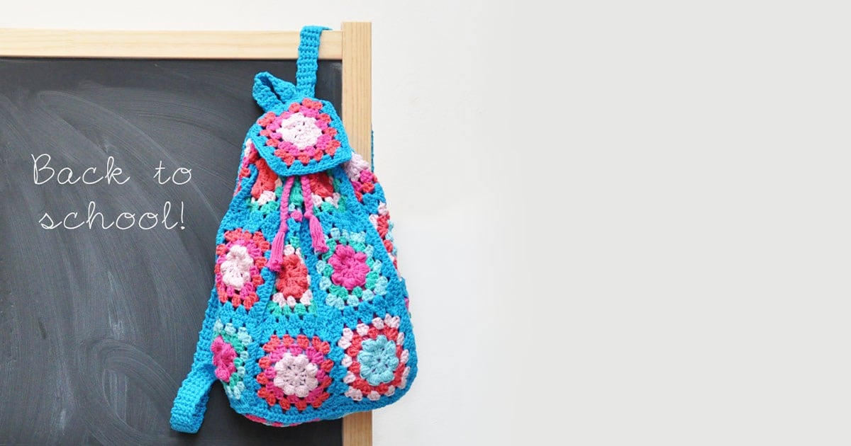 Crocheted Backpack - Back to School! 