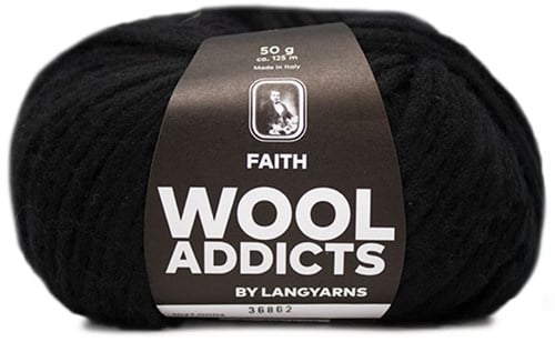 Wooladdicts Unique Mosaic Scarf Crochet Kit 2 Black