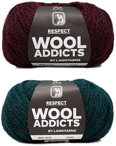 Wooladdicts Hidden Feelings Sweater Knit Kit 1 S Moss Mélange / Sunset
