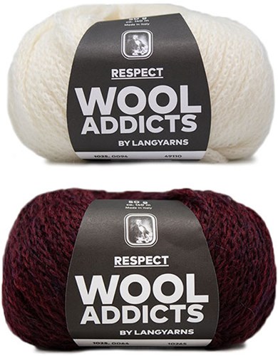 Wooladdicts Hidden Feelings Sweater Knit Kit 3 L Sunset / Off-White