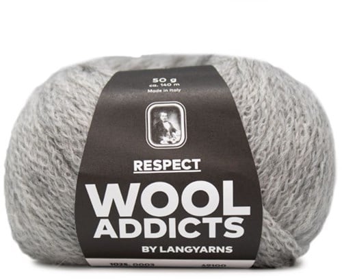 Wooladdicts Seductive Secret Cardigan Knit Kit 1 XL Light Grey Mélange