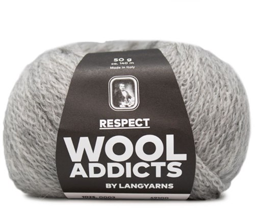 Wooladdicts Seductive Secret Cardigan Knit Kit 1 M Light Grey Mélange