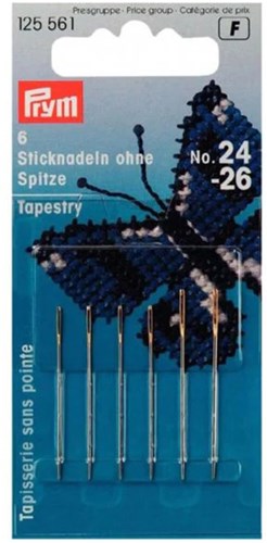 Prym Tapestry Needles with Blunt Point Steel No. 24-26