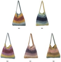 Katia WOW - Tote Bag 302 Chewing-gum pink-Rust brown-Ocher green-3