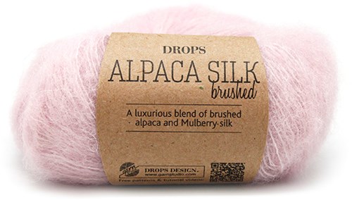 Drops Brushed Alpaca Silk Uni Colour 012 Powder-pink