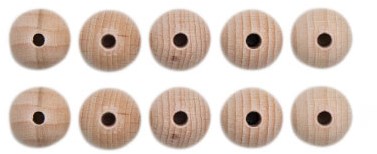 Wooden Beads Set 10 Pieces 12 mm