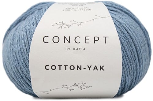 Cotton Yak Girls Sweater Knitting Kit 1 4 years Light Blue